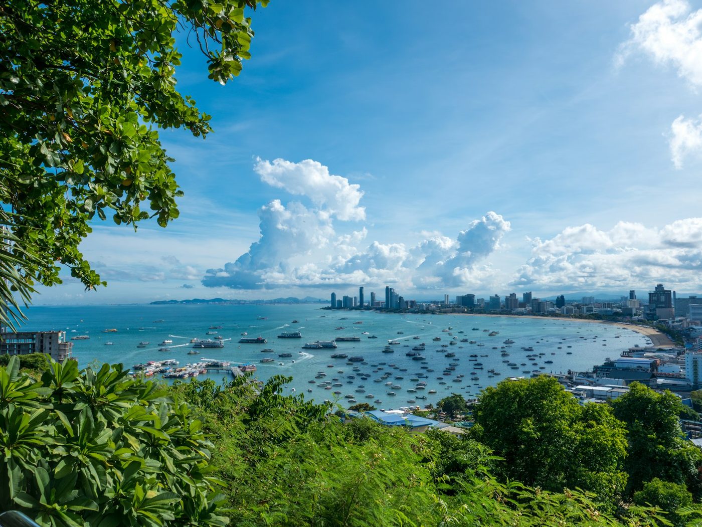 Pattaya bay seen from the viewpoint